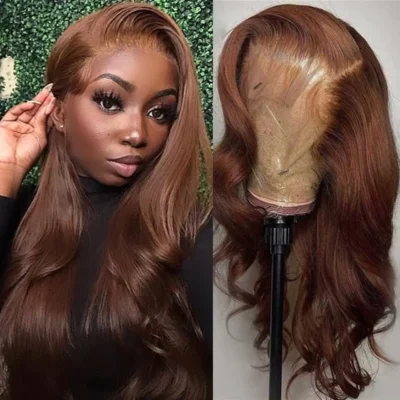 Chocolate Brown Body Wave Lace Front Wig