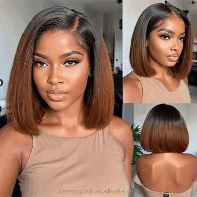 Ombre Brown Bob HD Lace Front Wigs