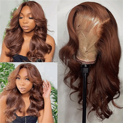 Chocolate Brown Body Wave Lace Front Wig