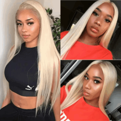 Blonde Straight Lace Front Human Hair Wigs