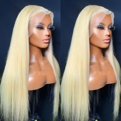 Blonde Straight Lace Front Human Hair Wigs