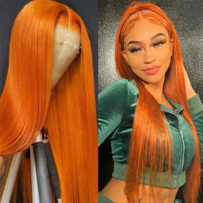 Ginger Orange Lace Front Human Hair Wig