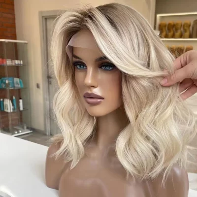 Ash Ombre Blonde Body wave Lace Frontal Wig
