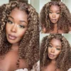 P4/27 Highlight Curly Bob Wigs - Image 3