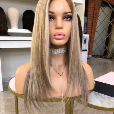 Ombre Ash Platinum Blonde Highlight Wig