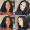 180% Density, Short Pixie Curly Bob Lace Front Human Hair Wig - Image 4