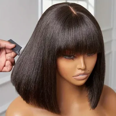 Straight Bob Wig With Bangs