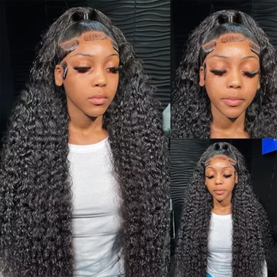 Curly Human Hair Lace Front Wig 13x4 Deep Wave Frontal Wig Brazilian HD Lace Wig 13x6 Human Hair Water Wave 5x5 Closure Wigs 3