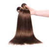 Brown Bundles Human Hair Light Brown Straight Bundles #4 Bundles Brazilian Straight Human Hair Unprocessed Brazilian Human Hair 5