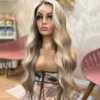 Ash Ombre Blonde Wave Lace Frontal Wig - Image 3