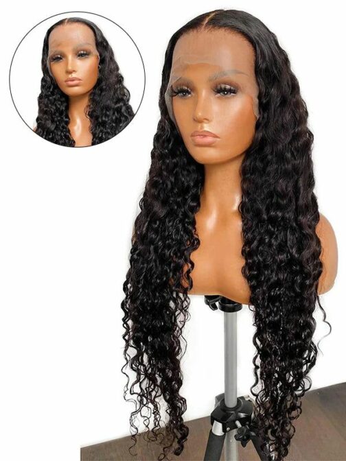 Deep Curly Lace Front Human Hair Wig - Image 4