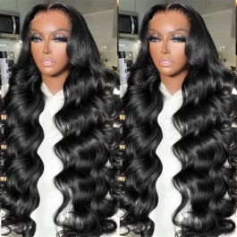 Body Wave 40 44 Inch Brazilian Remy Pre Plucked 13x4 Lace Front Human Hair Wig 180 Density 13x6 Transparent Hd Lace Frontal Wigs 1