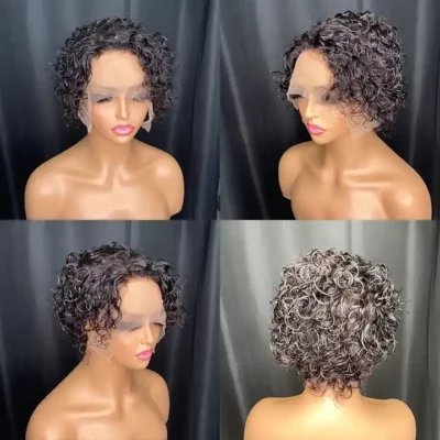 13x4 Pixie Cut Human Hair Lace Frontal Wigs