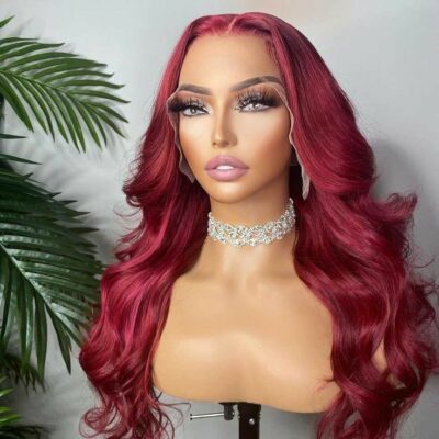 Burgundy Body Wave Lace Front Wig