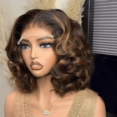 Highlight Fashion Wave Lace Front Human Hair Wig