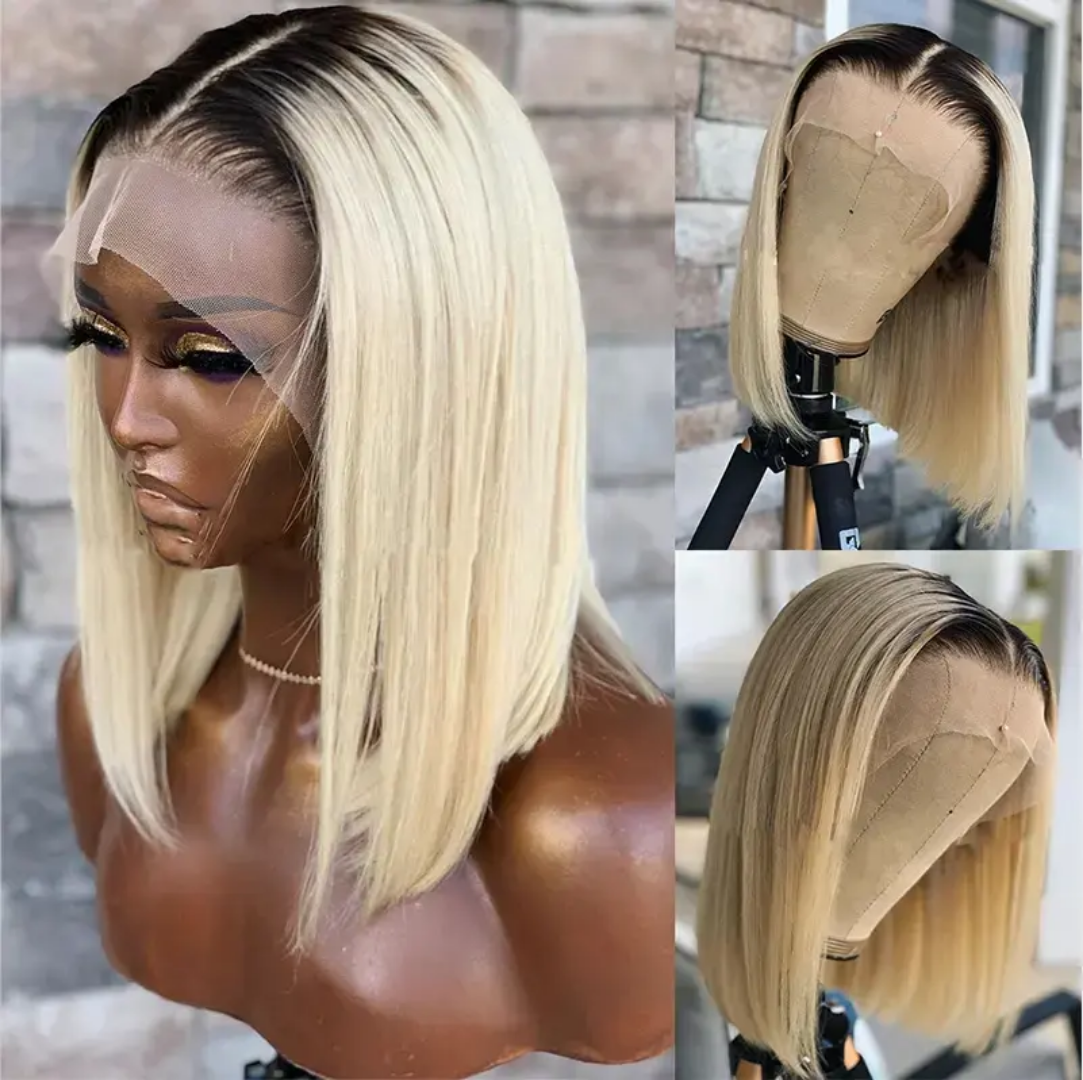 Ombre Blonde Short Cut Bob - Image 5