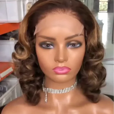 Highlight Fashion Wave Lace Front Human Hair Wig