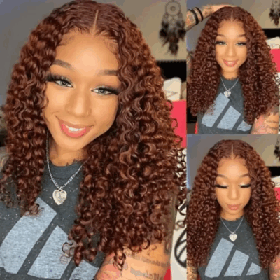180% Density, Short Curly Bob Lace Front Human Hair Wig