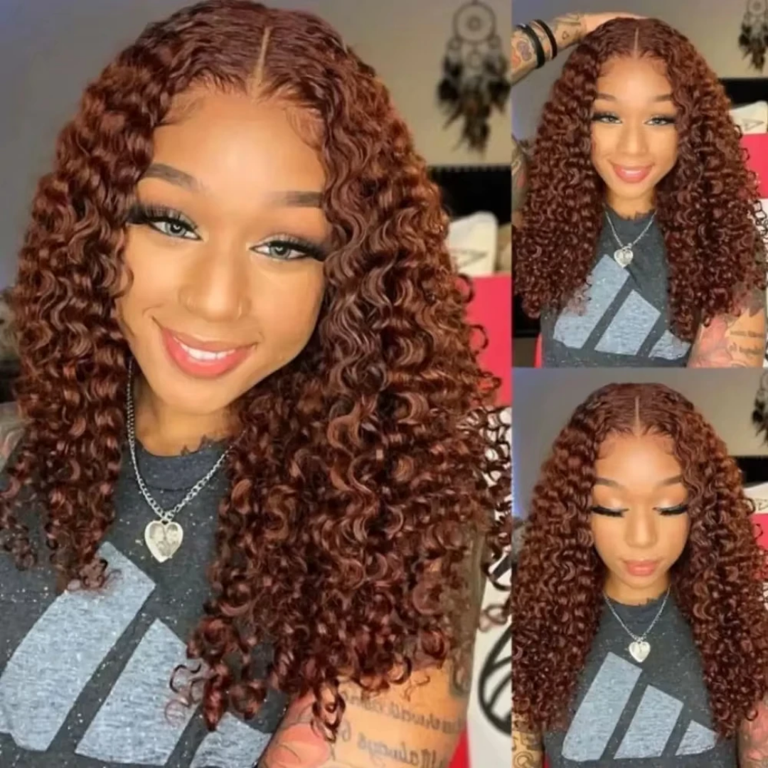 180% Density, Short Curly Bob Lace Front Human Hair Wig