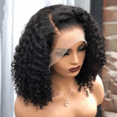 Elva Full density Kinky Loose Wave Lace Front Human Hair Wig
