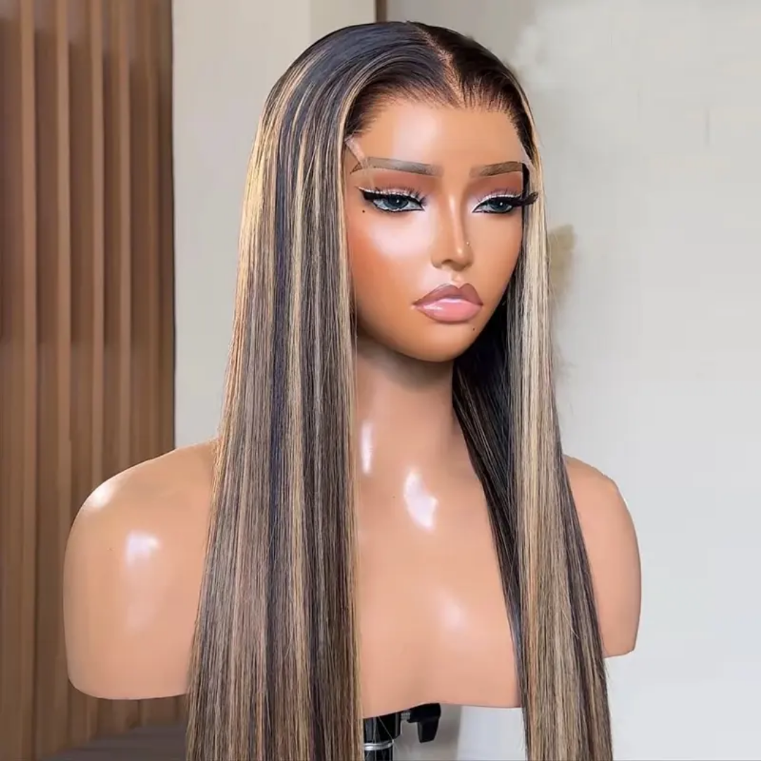 T1b/Highlight Blonde Straight Wigs 13x4 Transparent Lace Front Wigs (Copy)