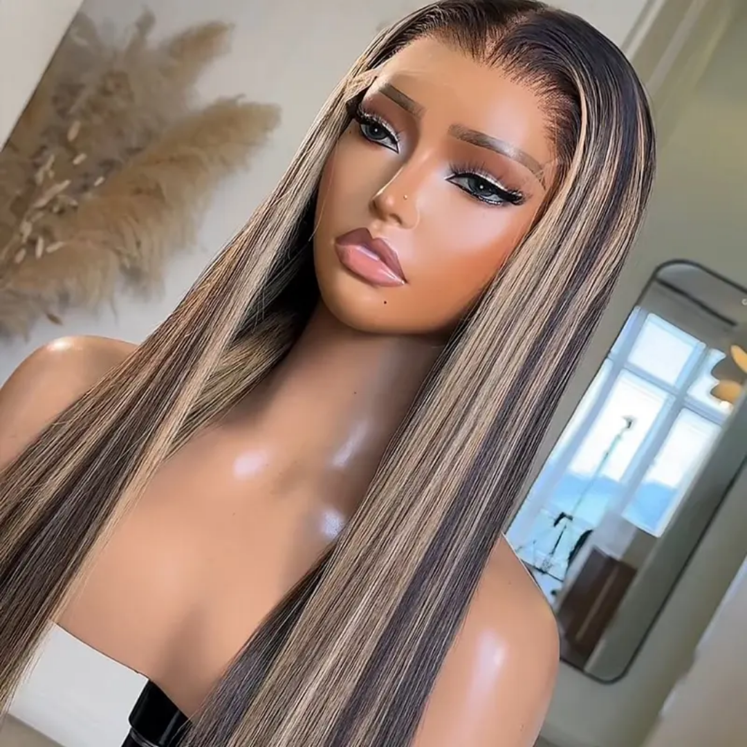 T1b/Highlight Blonde Straight Wigs 13x4 Transparent Lace Front Wigs (Copy) - Image 2