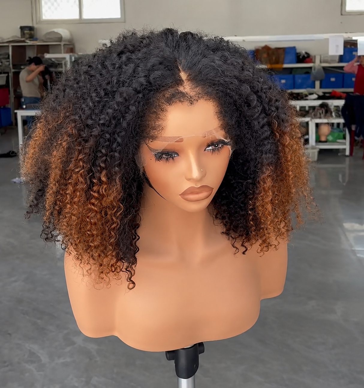13X4HD 14"-150% Afro+M+baby's hair