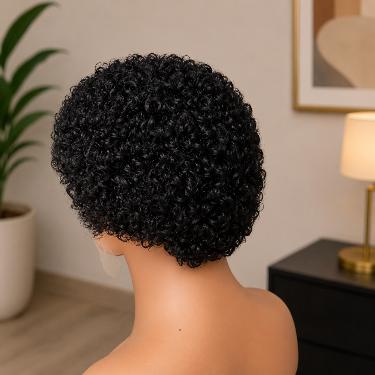 13X4HD 6"-180% Curly pixie wig looks - Image 4